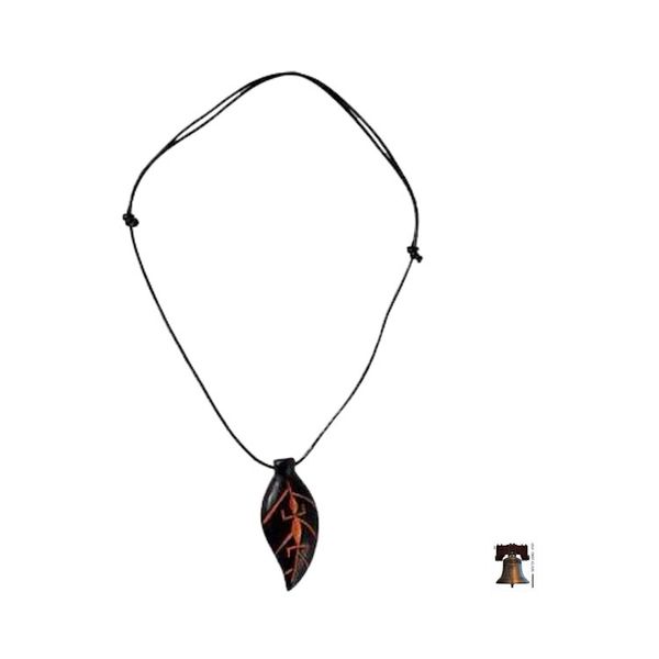 Alternate image for Mens Teak Wood Pendant Necklace Flora and Fauna