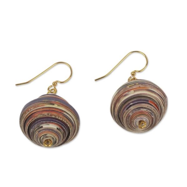 Image for Recycled Paper Earrings Grape Berry
