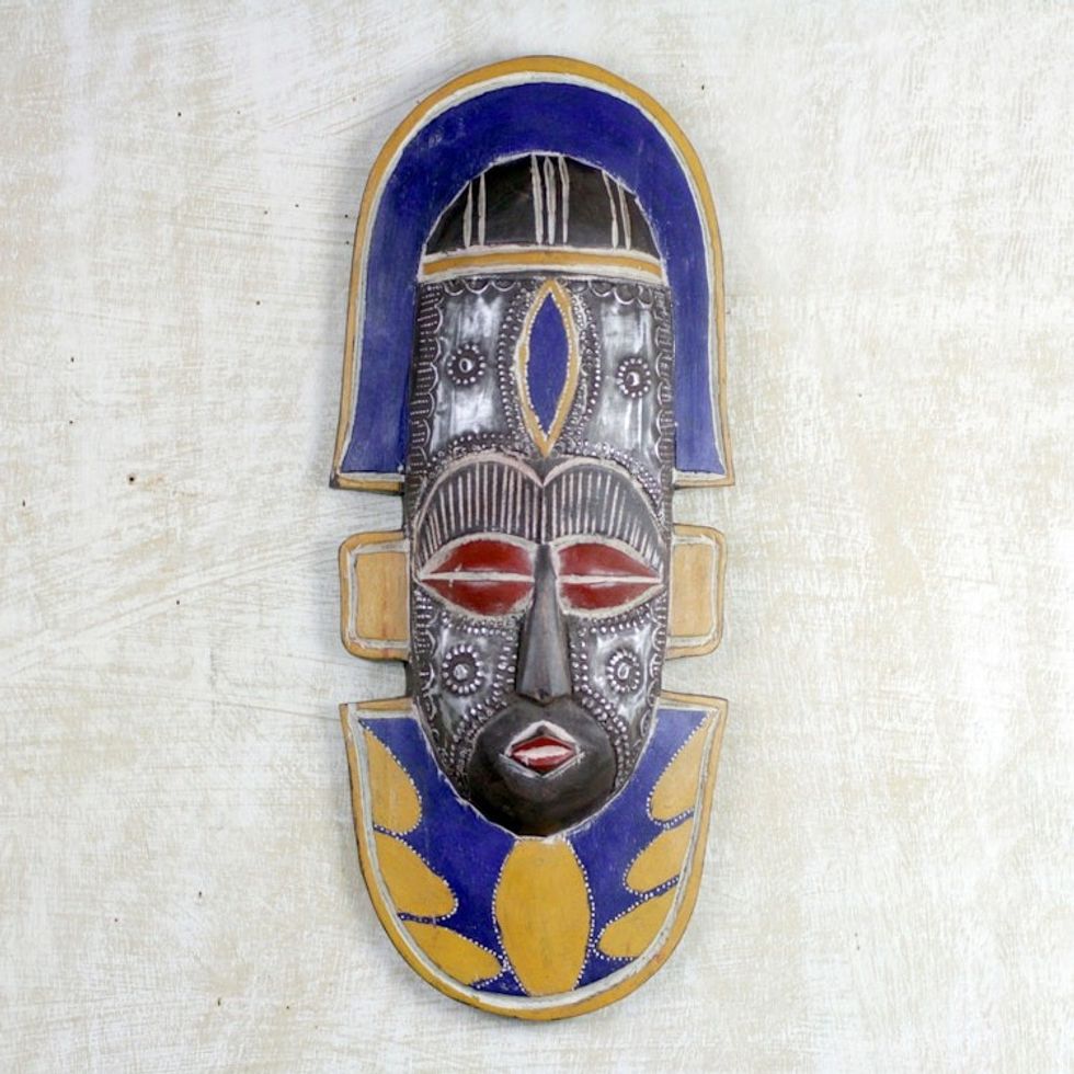 Unique African Wood Mask 'Fisherman'