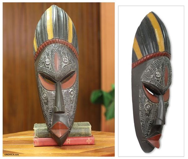 Alternate image for Hand Carved African Mask Ashanti Donkor