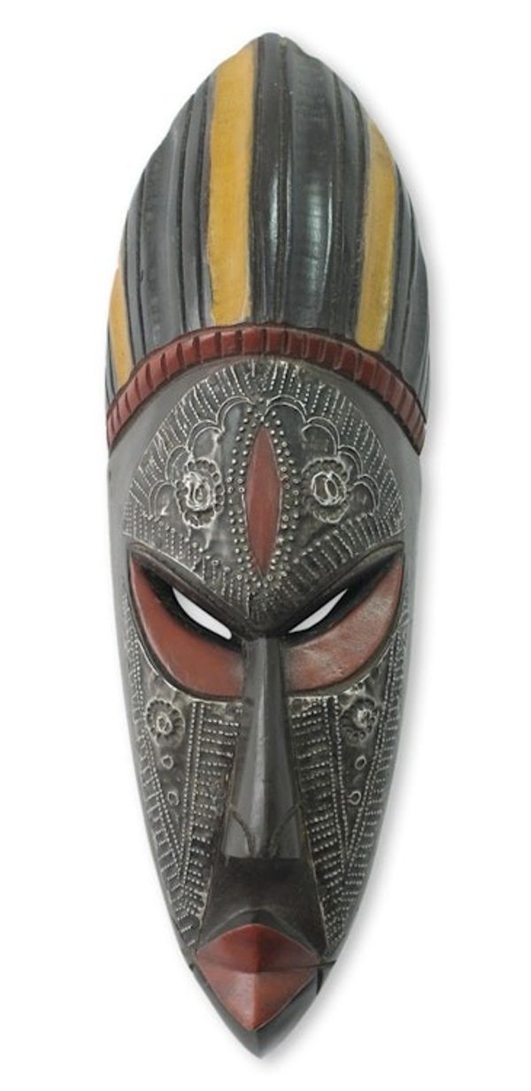 Alternate image for Hand Carved African Mask Ashanti Donkor