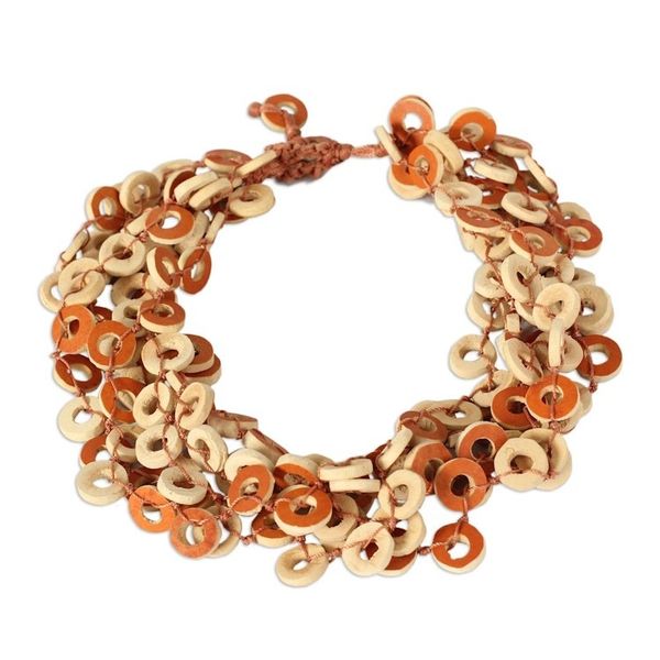 Alternate image for Dried Calabash Beaded Necklace Tropical Fun