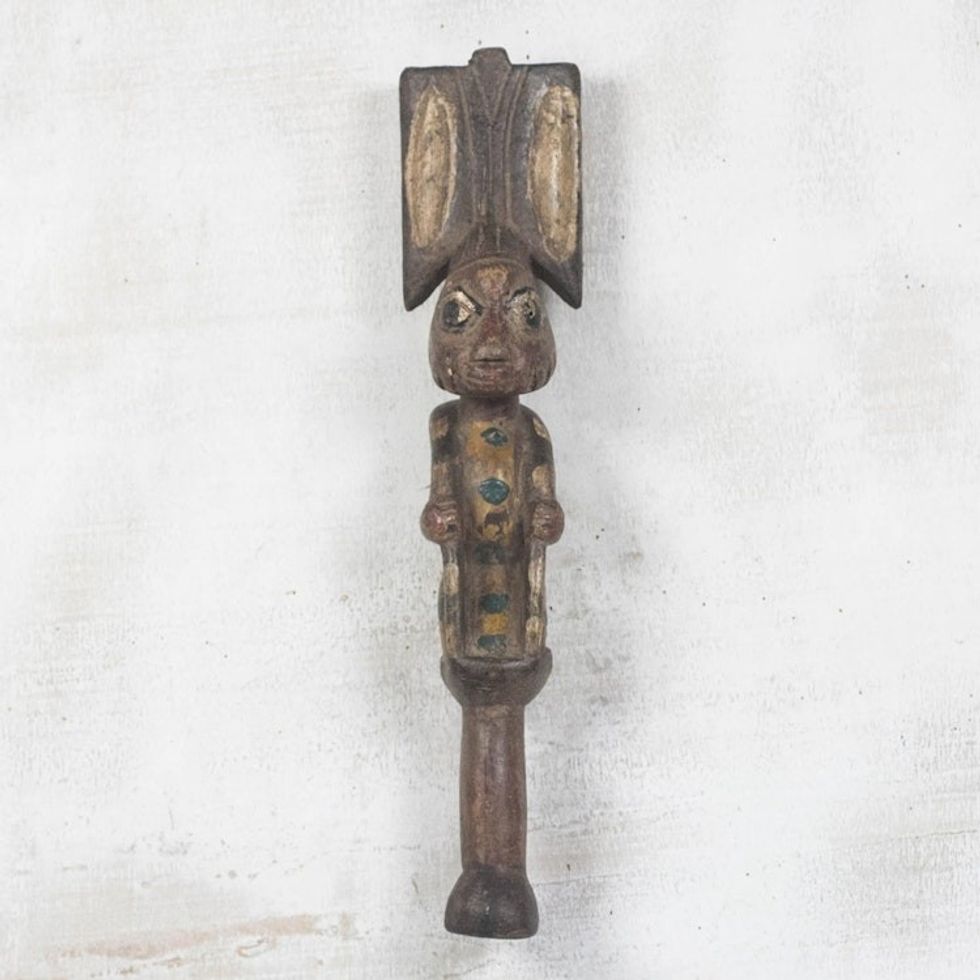 Wood wall sculpture 'Male Shango'