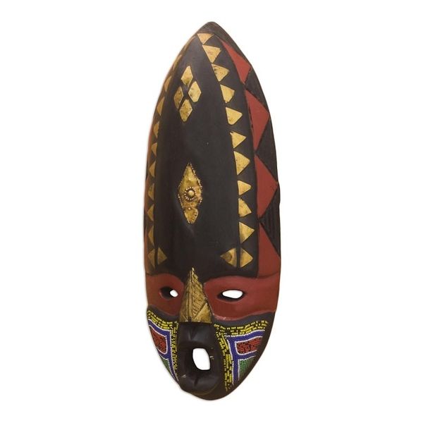 Alternate image for Handmade Togolese Wood Mask Scarecrow