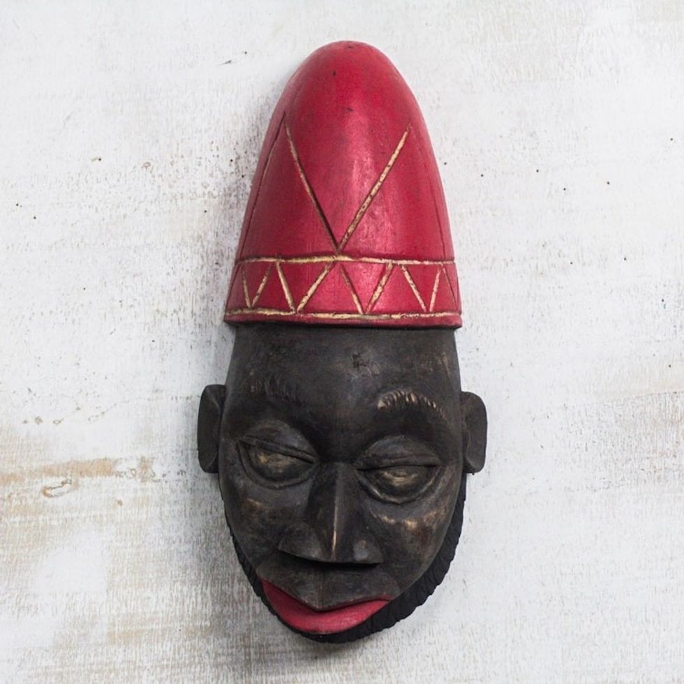 Nigerian wood mask 'Yoruban Man'