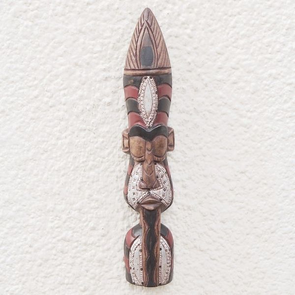 Alternate image for Hand Made Wood Mask Good Fortune