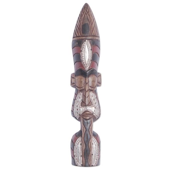 Alternate image for Hand Made Wood Mask Good Fortune