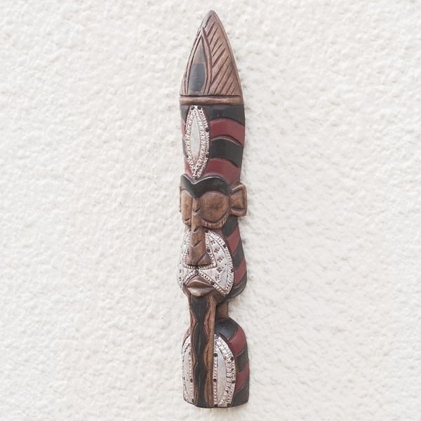 Alternate image for Hand Made Wood Mask Good Fortune