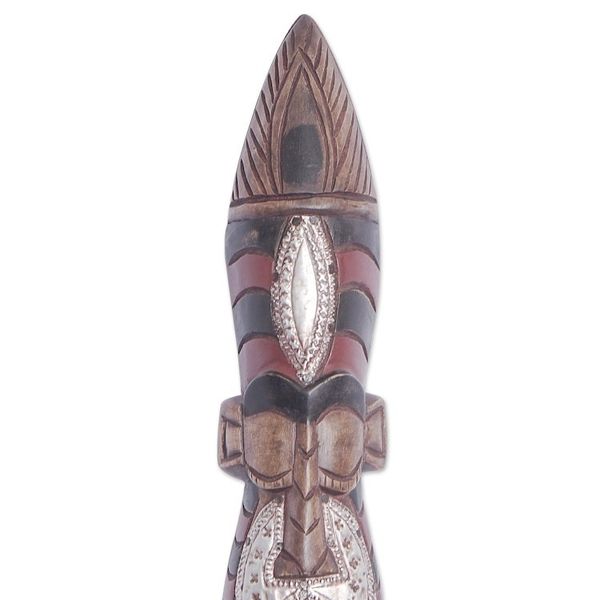 Alternate image for Hand Made Wood Mask Good Fortune