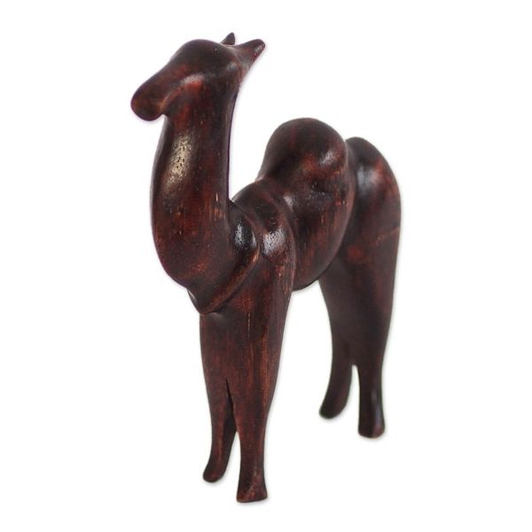 Alternate image for African Teak Wood Camel Sculpture Camel of Purpose