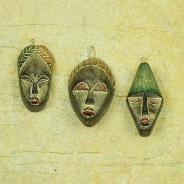 Alternate image for Handmade Wood Christmas Ornaments Set of 3 Three Wise Men