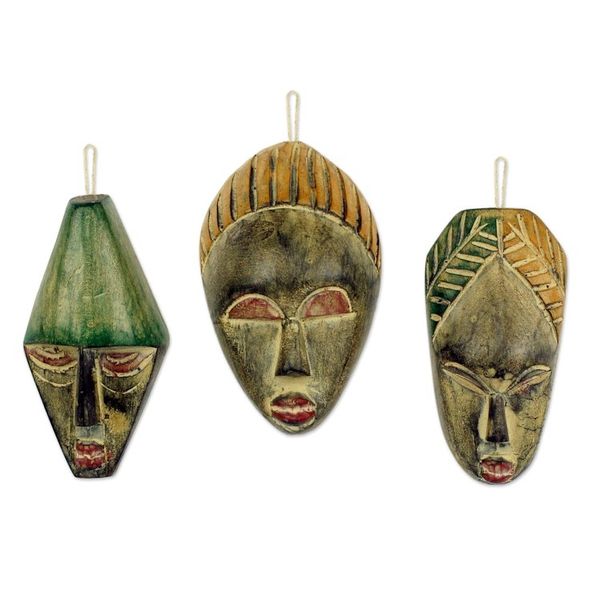Alternate image for Handmade Wood Christmas Ornaments Set of 3 Three Wise Men