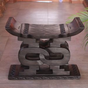 Image for Wood Throne Stool 'Songhorn Lagoon'