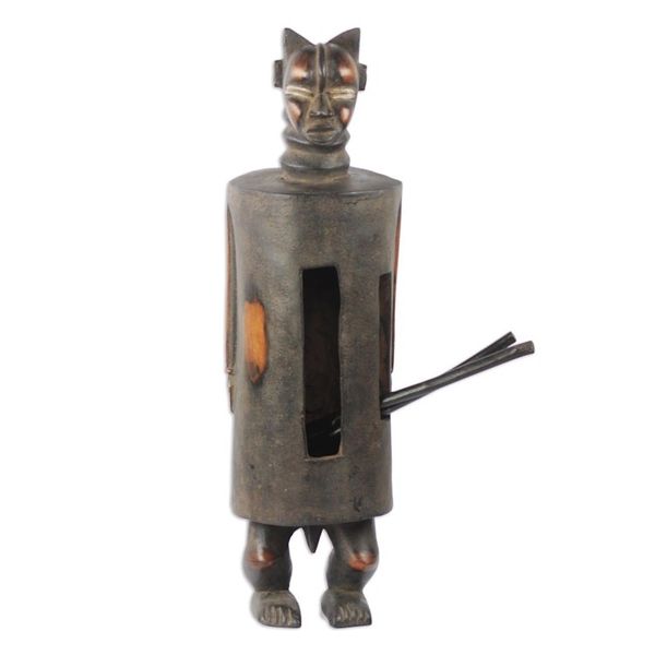 Alternate image for Wood Tambora Drum from Africa African Warrior