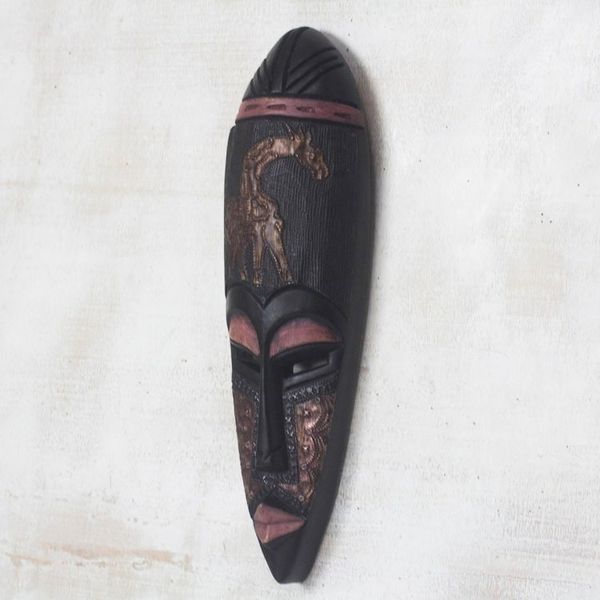Alternate image for Artisan Crafted African Wood Mask African Giraffe Spirit