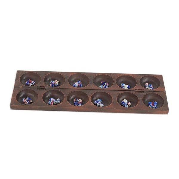 Alternate image for African Wood Oware Table Game Asenn Dua