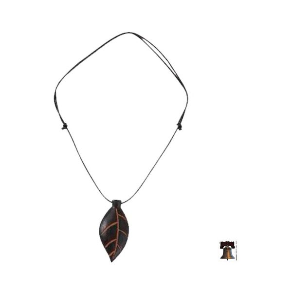 Alternate image for Unique Teak Wood Leaf Pendant Necklace Plants Are Life