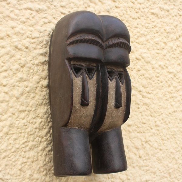 Alternate image for Ivoirian wood mask Kran Twins