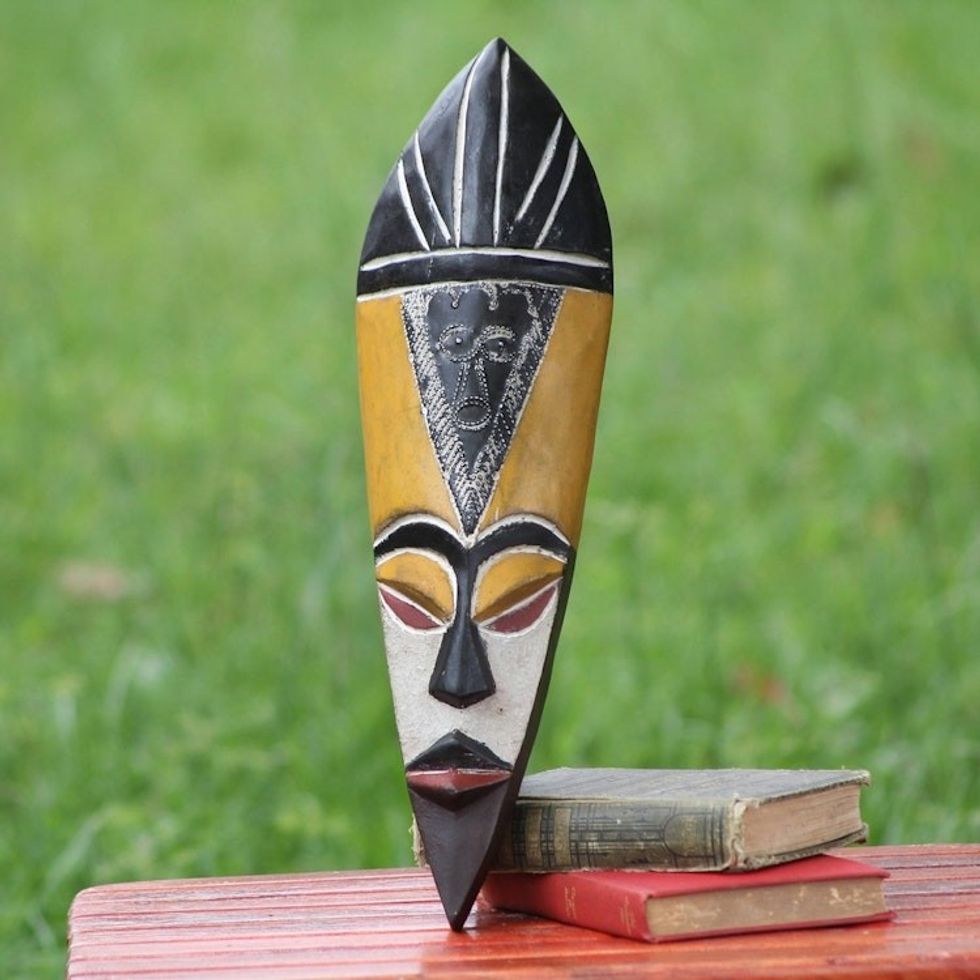 Fair Trade Wood Mask 'Gonja Protector from Evil'