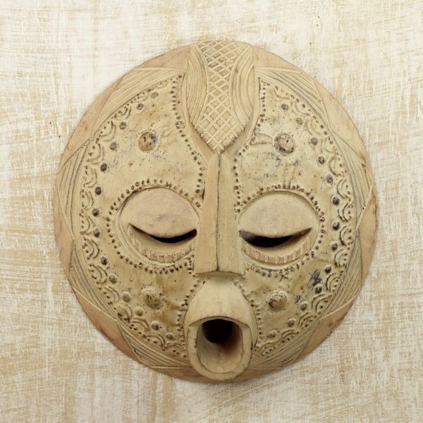 Alternate image for Akan Wood Mask from Ghanaian Artisan Abundance