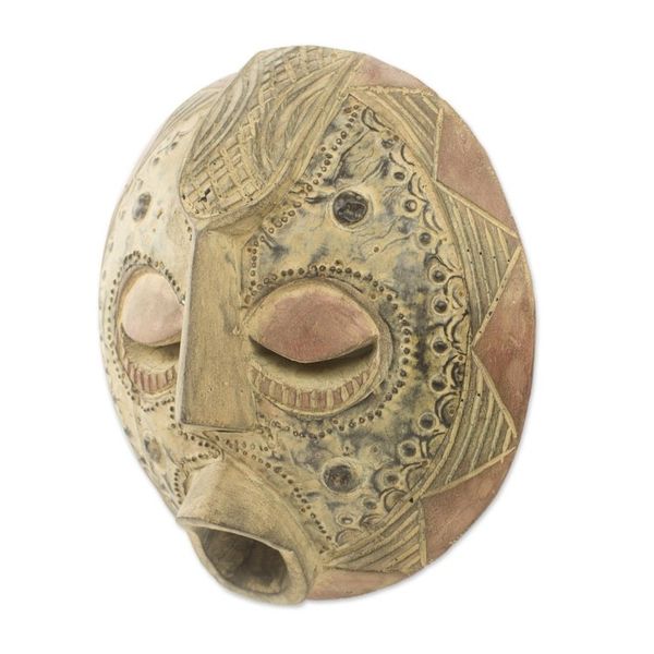 Alternate image for Akan Wood Mask from Ghanaian Artisan Abundance