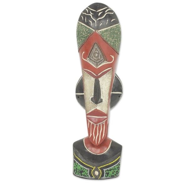 Alternate image for Beaded African Mask Chief of Ghana