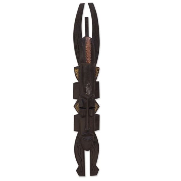 Alternate image for Ashanti wood mask Royal Horns