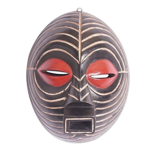 Alternate image for Hand Made Congolese Wood Mask Congo Tribal Chief