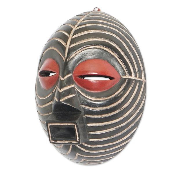 Alternate image for Hand Made Congolese Wood Mask Congo Tribal Chief
