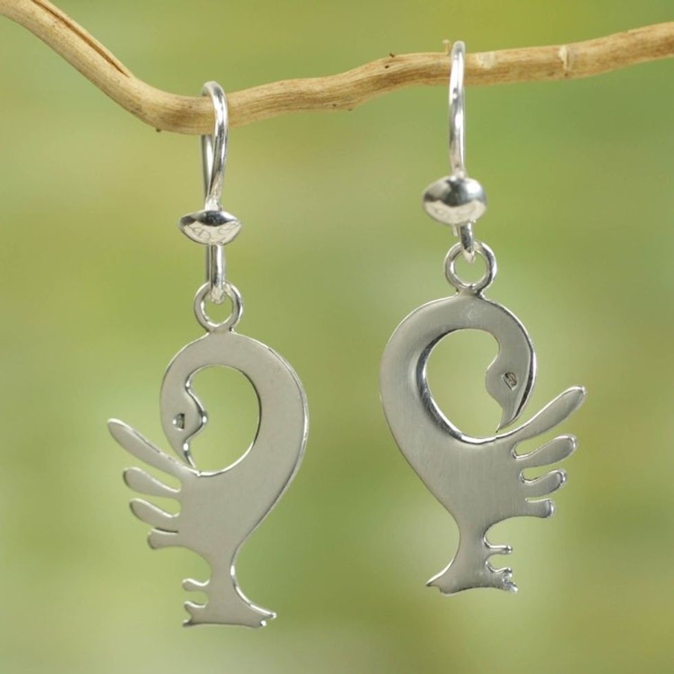 Sterling Silver Dangle Earrings 'Back to My Roots'