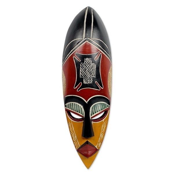 Alternate image for Red and Yellow African Mask Safety and Security