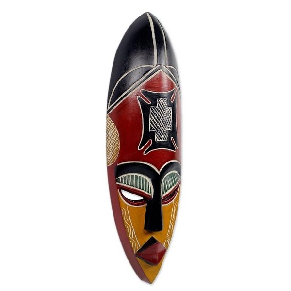 Alternate image for Red and Yellow African Mask Safety and Security