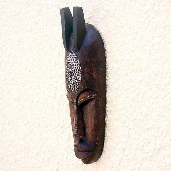 Alternate image for Ivoirian wood mask King Who Loves Peace