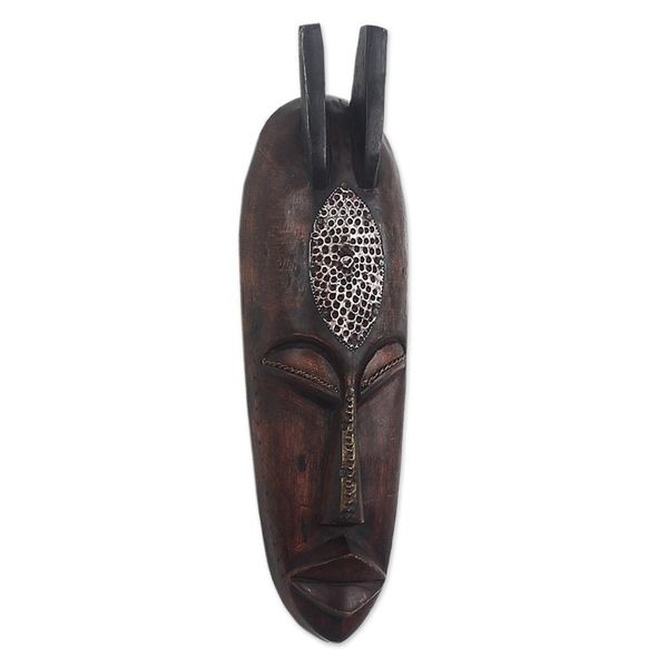 Alternate image for Ivoirian wood mask King Who Loves Peace