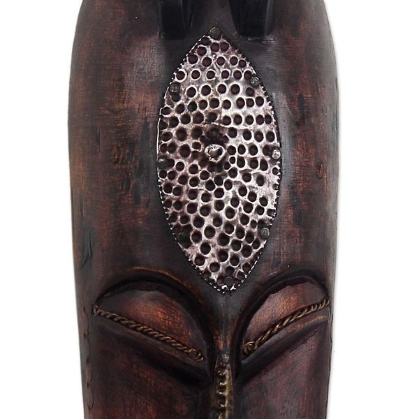 Alternate image for Ivoirian wood mask King Who Loves Peace