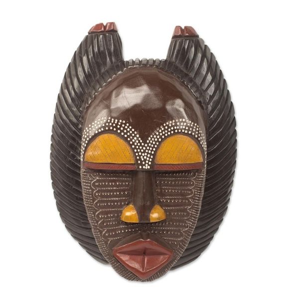 Alternate image for Unique African Wood Mask A Good Mother