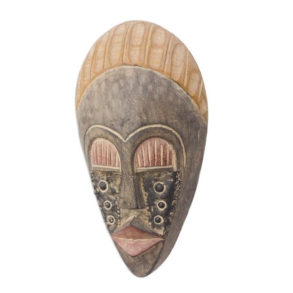 Alternate image for Akan Wood Mask Bold Courage