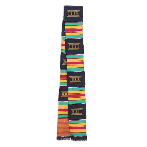 Alternate image for Multicolored Kente Handcrafted Cloth 5 Inch Width Makomaso Adeae