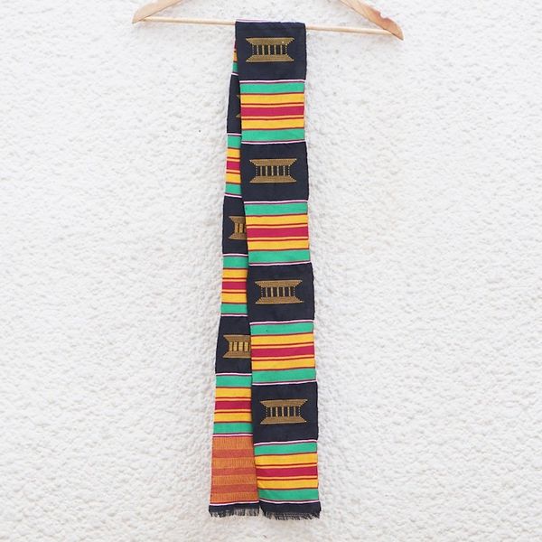 Alternate image for Multicolored Kente Handcrafted Cloth 5 Inch Width Makomaso Adeae
