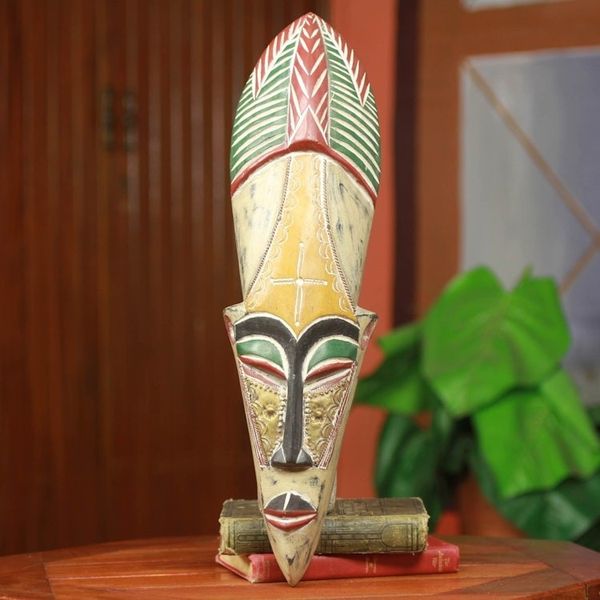 Alternate image for Hand Crafted African Dance Mask from Ghana Dancing Maiden II