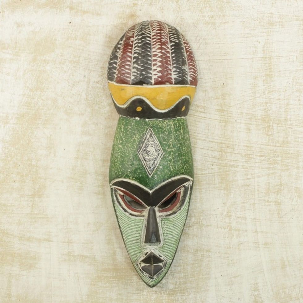 Unique Nigerian Wood Mask 'God's Gift'