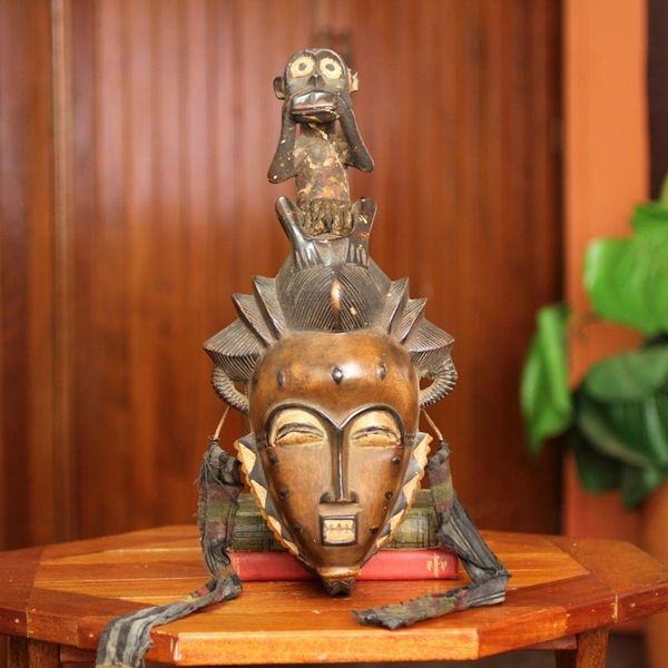 Alternate image for African Tribal Mask Baule He Monkey