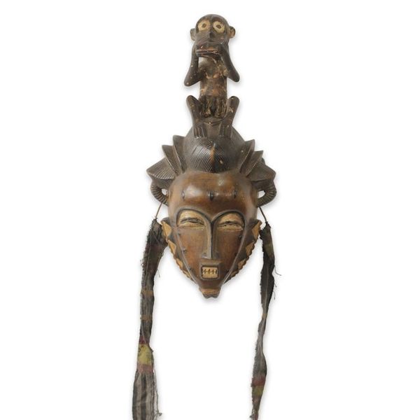 Alternate image for African Tribal Mask Baule He Monkey