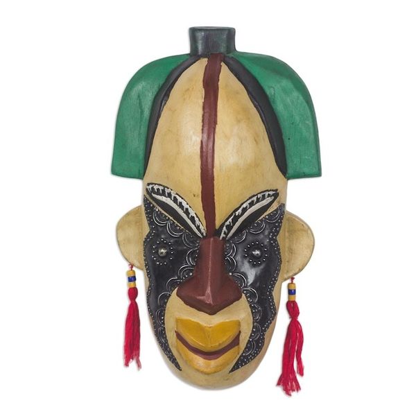 Alternate image for Handcrafted Congo Zaire Wood Mask Pride of Womanhood