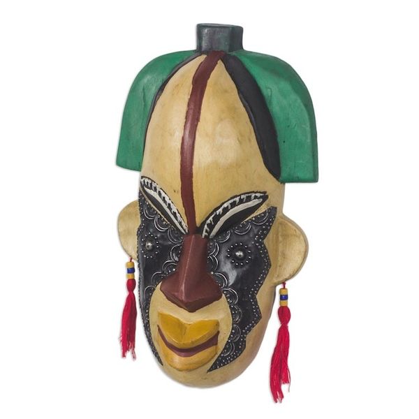 Alternate image for Handcrafted Congo Zaire Wood Mask Pride of Womanhood