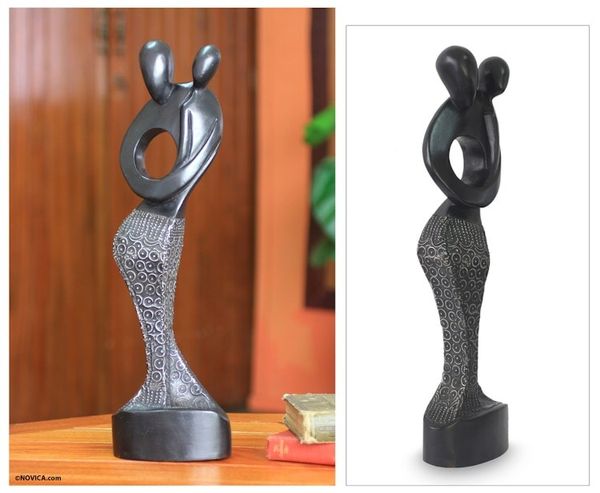 Alternate image for Hand Carved African Wood Sculpture Joy of Motherhood