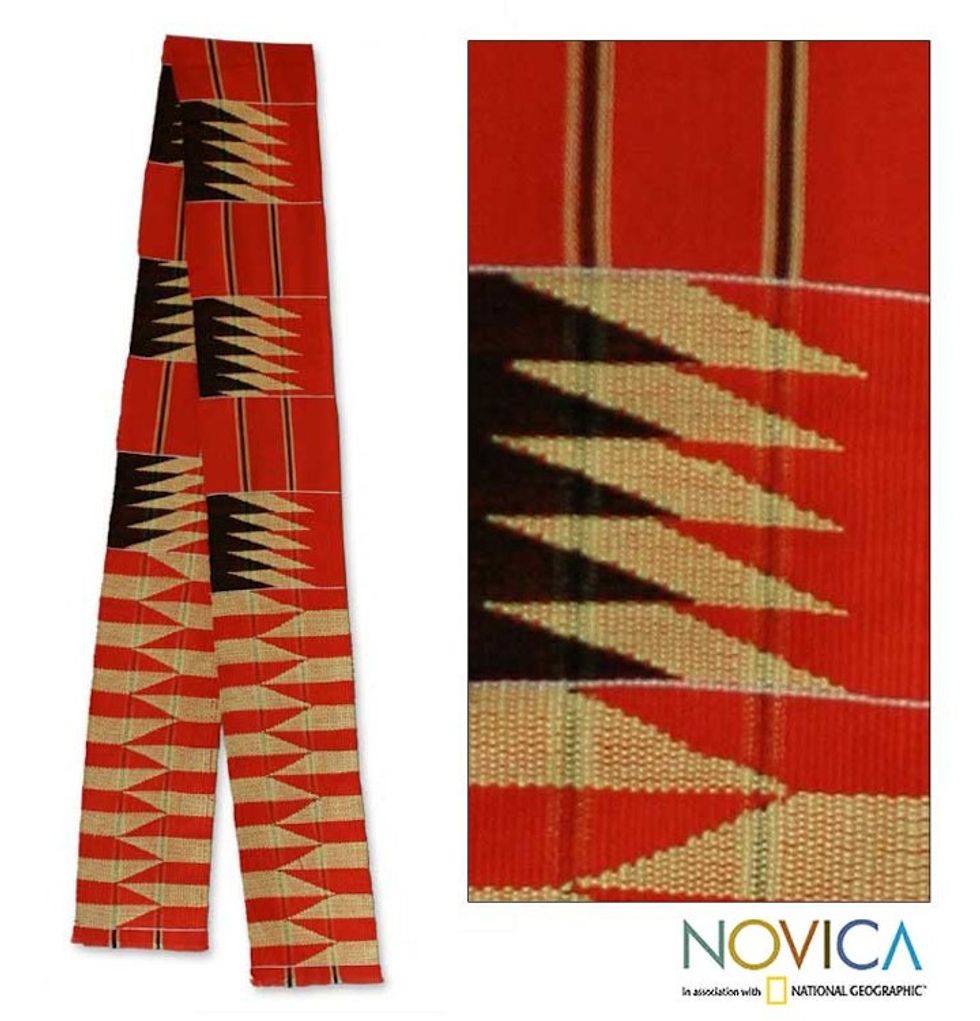 Cotton kente scarf 'Ashanti Loom'