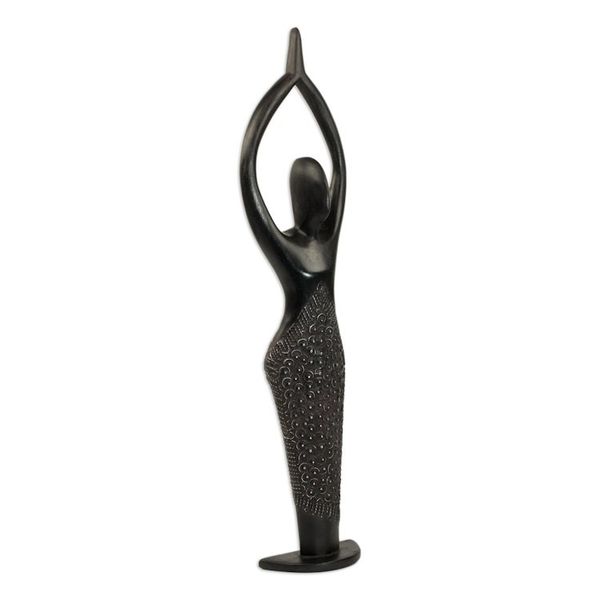 Alternate image for Wood sculpture African Woman Loves Life