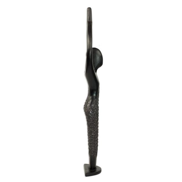 Alternate image for Wood sculpture African Woman Loves Life