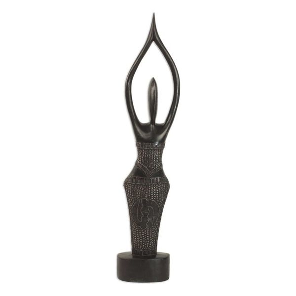 Alternate image for Fair Trade Wood Sculpture She Loves Life